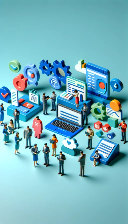 Business software tools on a digital screen